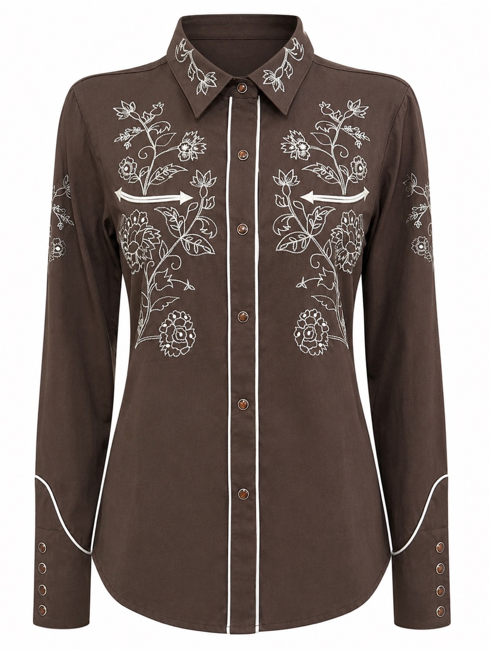 Vintage Panhandle Slim Western Embroidered Snap Shirt Large